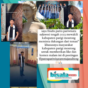 Pemuda asal Bantaya Finalis Putra pariwisata Remaja Sulteng