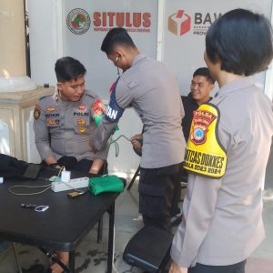 Biddokkes Polda Sulteng cek Kesehatan personel Pengamanan Tahapan Pemilu 2024