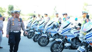 Dirlantas Polda Sulteng Cek Kesiapan Kendaraan Satgas Kamseltibcar lantas