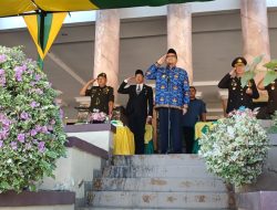 Pj Bupati Parimo, Ricard Arnaldo saat memimpin upacara HUT ke – 60 tahun Provinsi Sulteng