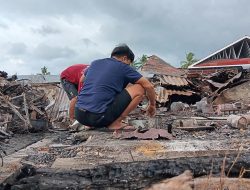 Kapolsek Sausu : Pasar Sausu Terbakar,Dugaan Sementara Akibat Arus Pendek