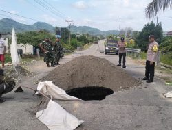 Jalan Trans Sulawesi Amblas di Balinggi, Lalin Sempat Dialihkan – Kini Sudah Bisa Dilalui