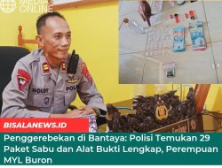 Penggerebekan di Bantaya: Polisi Temukan 29 Paket Sabu dan Alat Bukti Lengkap, Perempuan MYL Buron