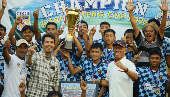 Turnamen KONI Sulteng Berakhir, Tomini Putra Sabet Gelar Campion