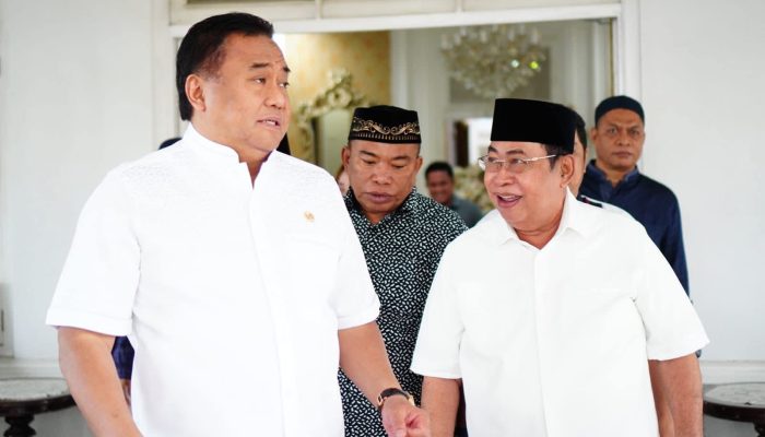 Adhan Dambea Terima Silaturahmi Rachmat Gobel, Bahas Pembangunan Kota Gorontalo
