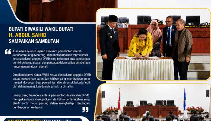 Wakil Bupati Parigi Moutong Hadiri Paripurna DPRD, Pansus Soroti Kinerja dan Rekomendasi LKPJ 2025