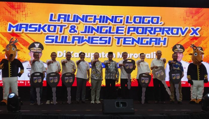 Launching Logo, Maskot dan Jingle Porprov X Sulteng di Morowali, Anwar Hafid Serahkan 7 Kendaraan Operasional untuk KONI Kabupaten