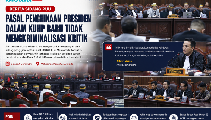 Ahli Hukum Pidana di MK: Pasal Penghinaan Presiden dalam KUHP Baru Tidak Mengkriminalisasi Kritik