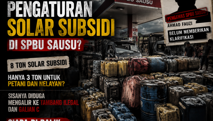 Diduga Pengawas SPBU Sausu Ahmad Fauzi Atur Kuota Solar Subsidi 5 Ton Mengalir ke PETI dan Tambang Galian C
