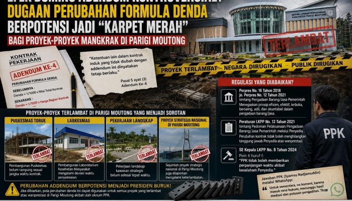 Dugaan Perubahan Formula Denda Berpotensi Menjadi “Karpet Merah” bagi Proyek-Proyek Mangkrak di Parigi Moutong