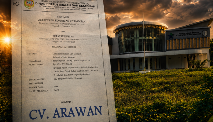Diduga Tidak Sejalan Dengan Surat Edaran LKPP Nomor 8 Tahun 2024, PPK Ubah Dokumen Addendum PSN Perpustakaan Rp8,7 Miliar di Parigi Moutong