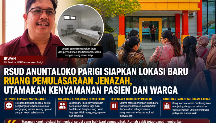 RSUD Anuntaloko Parigi Siapkan Lokasi Baru Ruang Pemulasaraan Jenazah, Utamakan Kenyamanan Pasien dan Warga