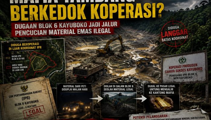 Mafia Tambang Berkedok Koperasi? Dugaan Blok 6 Kayuboko Jadi Jalur Pencucian Material Emas Ilegal