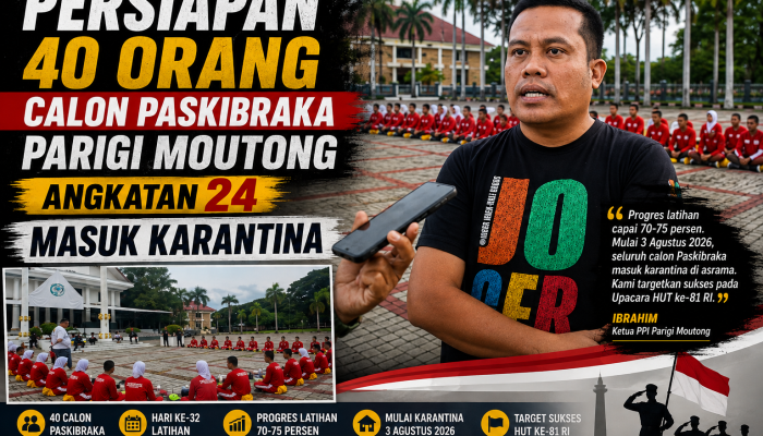 Persiapan 40 Orang Calon Paskibraka Parigi Moutong Angkatan 24 Masuk Karantina