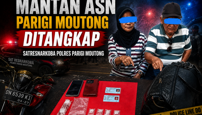 Mantan ASN Parigi Moutong Ditangkap Satresnarkoba Polres Parigi Moutong